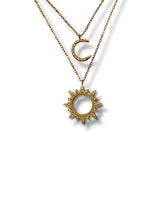 Collier Alliance - acier inoxydable qui ne ternit pas - bijou cadeau fille femme Gémeaux Maroc