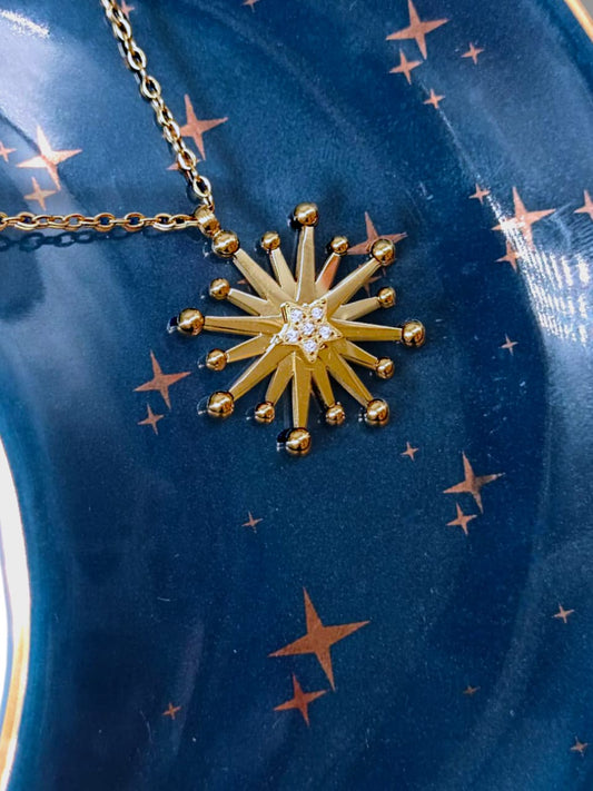 Collier Étoile Montante close up- bijou acier inoxydable hypoallergénique - collection Gémeaux cadeau femme fille
Maroc