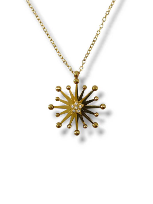 Collier Étoile Montante - bijou acier inoxydable hypoallergénique - collection Gémeaux cadeau femme fille maroc