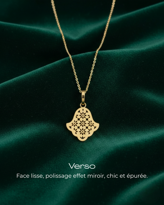 Collier Khmissa Reverso – Étoiles d’Andalousie