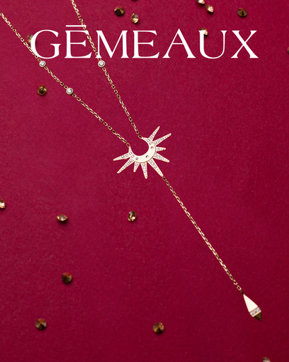 COLLIER PENDANT UNION GEMEAUX MAROC