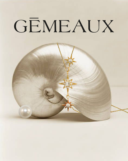 Collier en acier inoxydable bijoux -Gémeaux Maroc