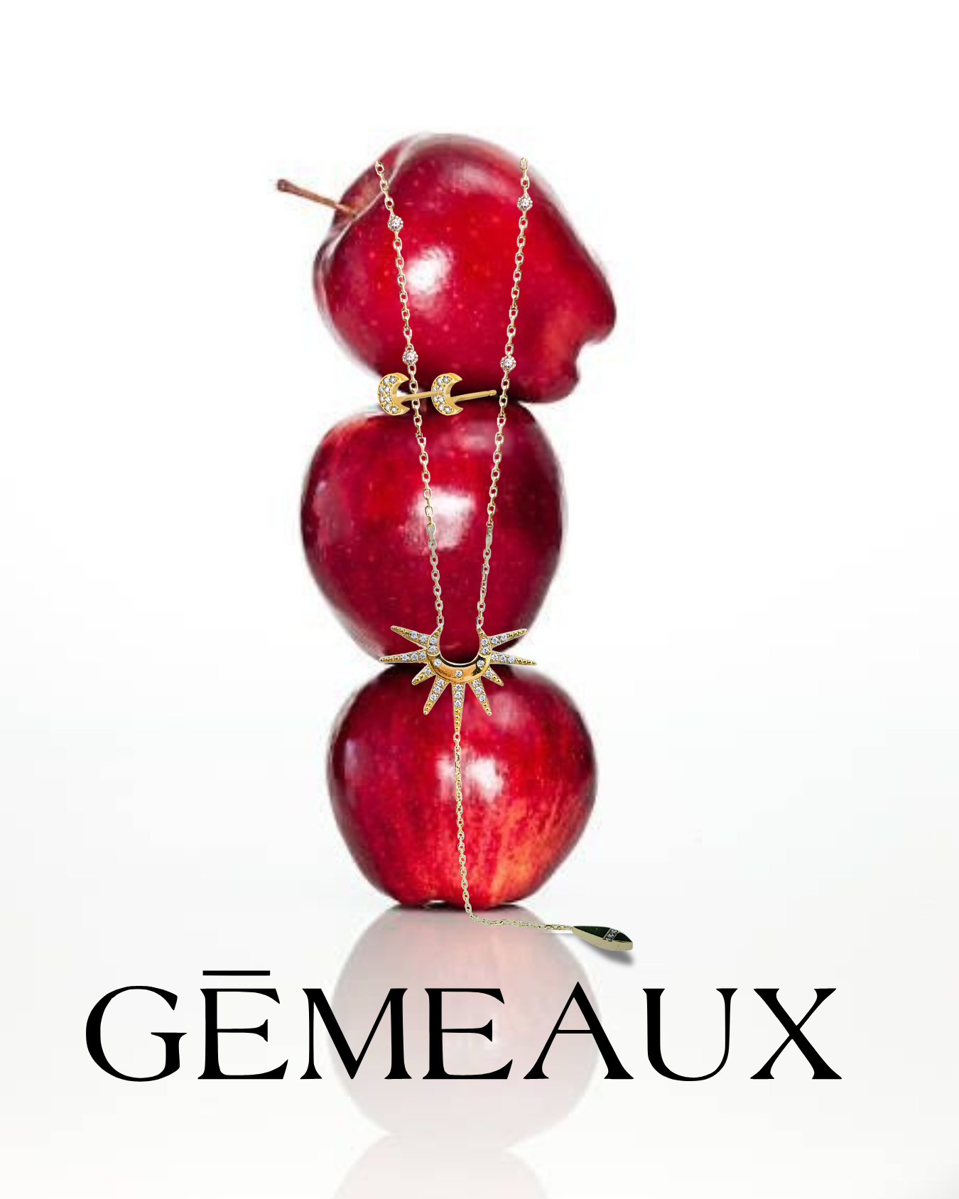 Ensemble collier Union et paire de boucles d'oreilles assorties