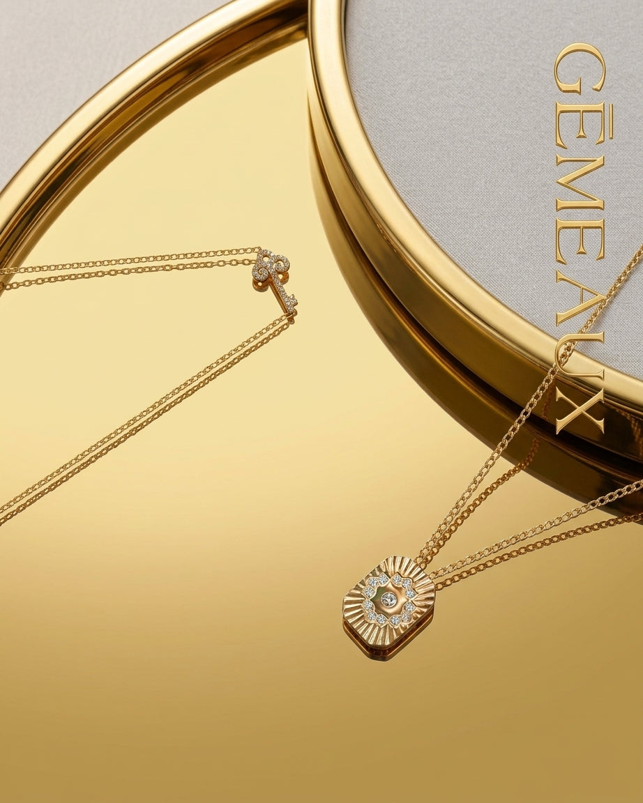 PACK DUO - Collier Amulette Soleil Andalou + Collier Clé Céleste