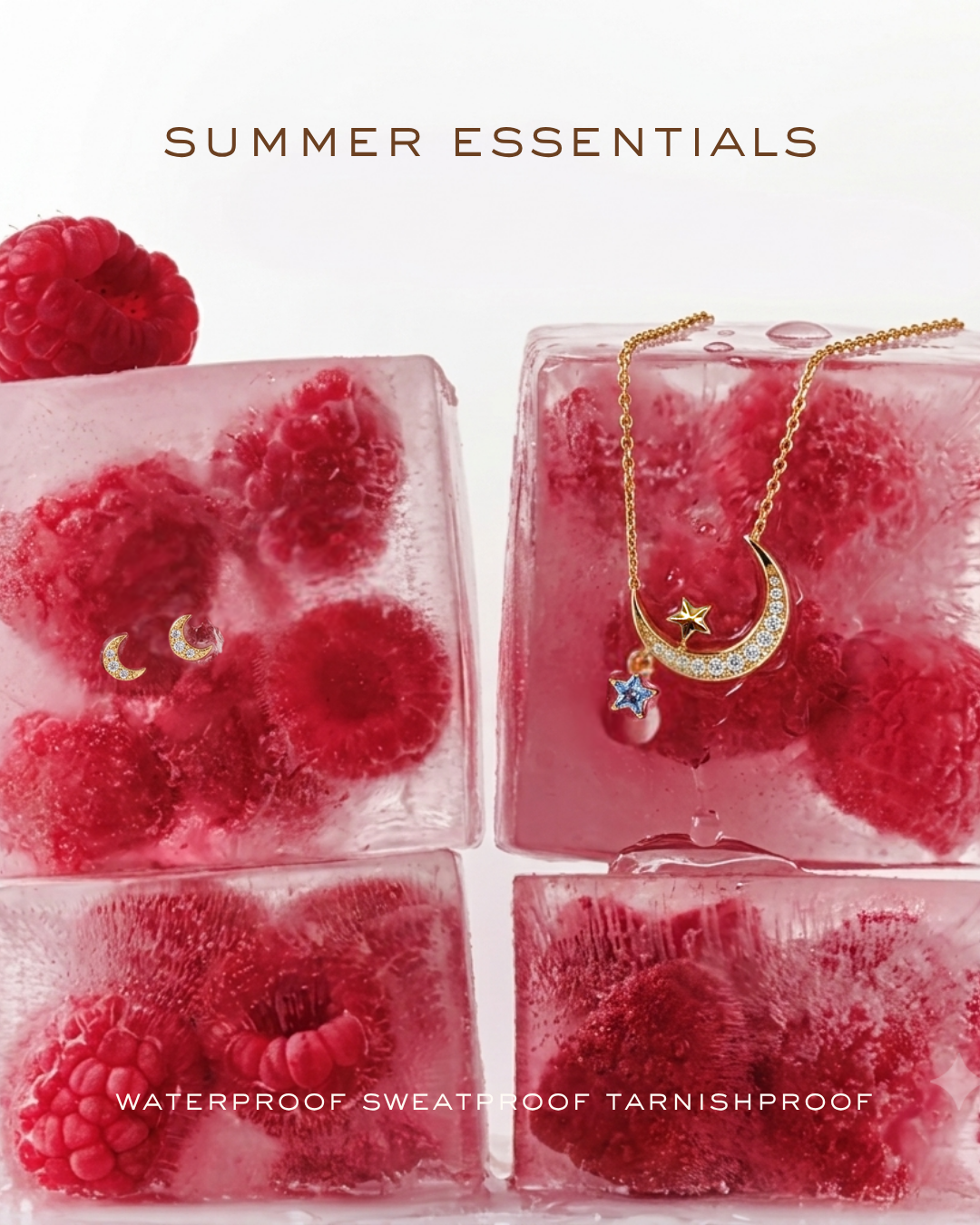 Ensemble Clair de Lune Collier + boucles d'oreilles