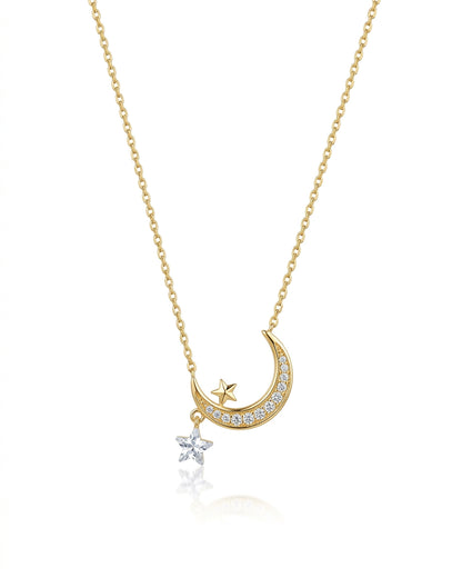 clair de lune collier gemeaux acier inoxyable