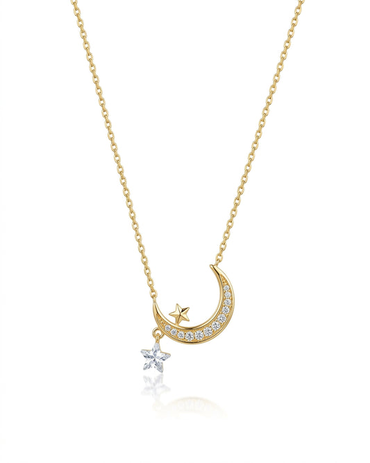 clair de lune collier gemeaux acier inoxyable