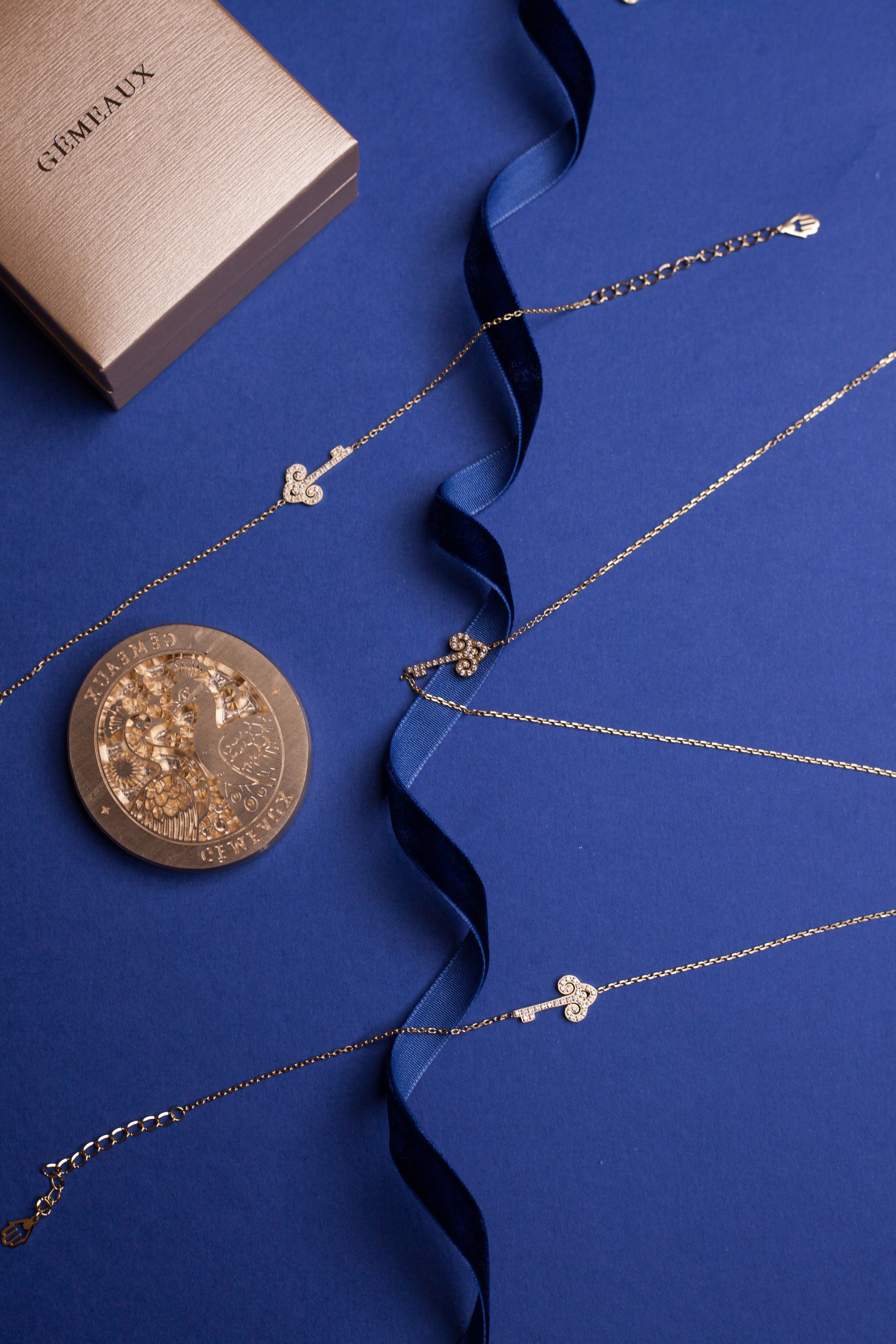 Parrure clé céleste clé dorée . Gémeaux Maroc