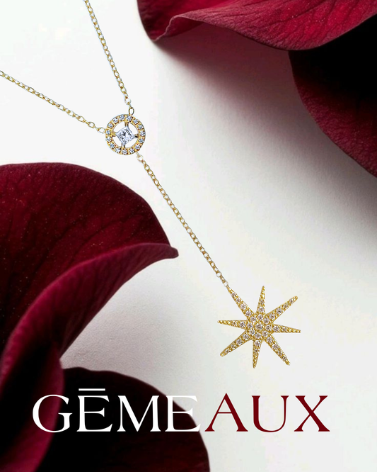 Collier étoile filante Gémeaux bijoux Maroc