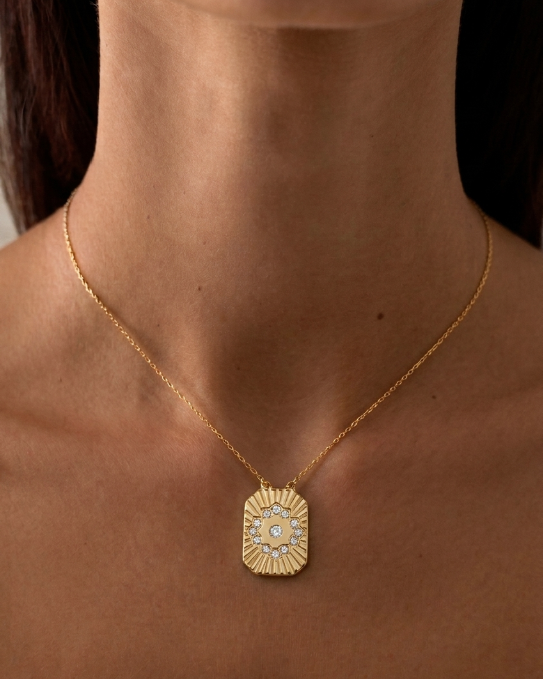 collier amulette soleil andalou gemeaux maroc