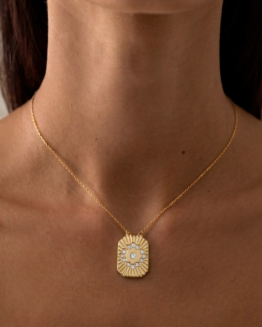collier amulette soleil andalou gemeaux maroc