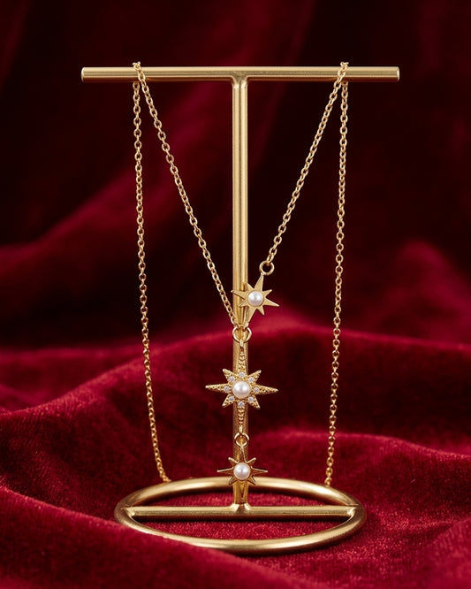 collier trinité perlé gemeaux maroc