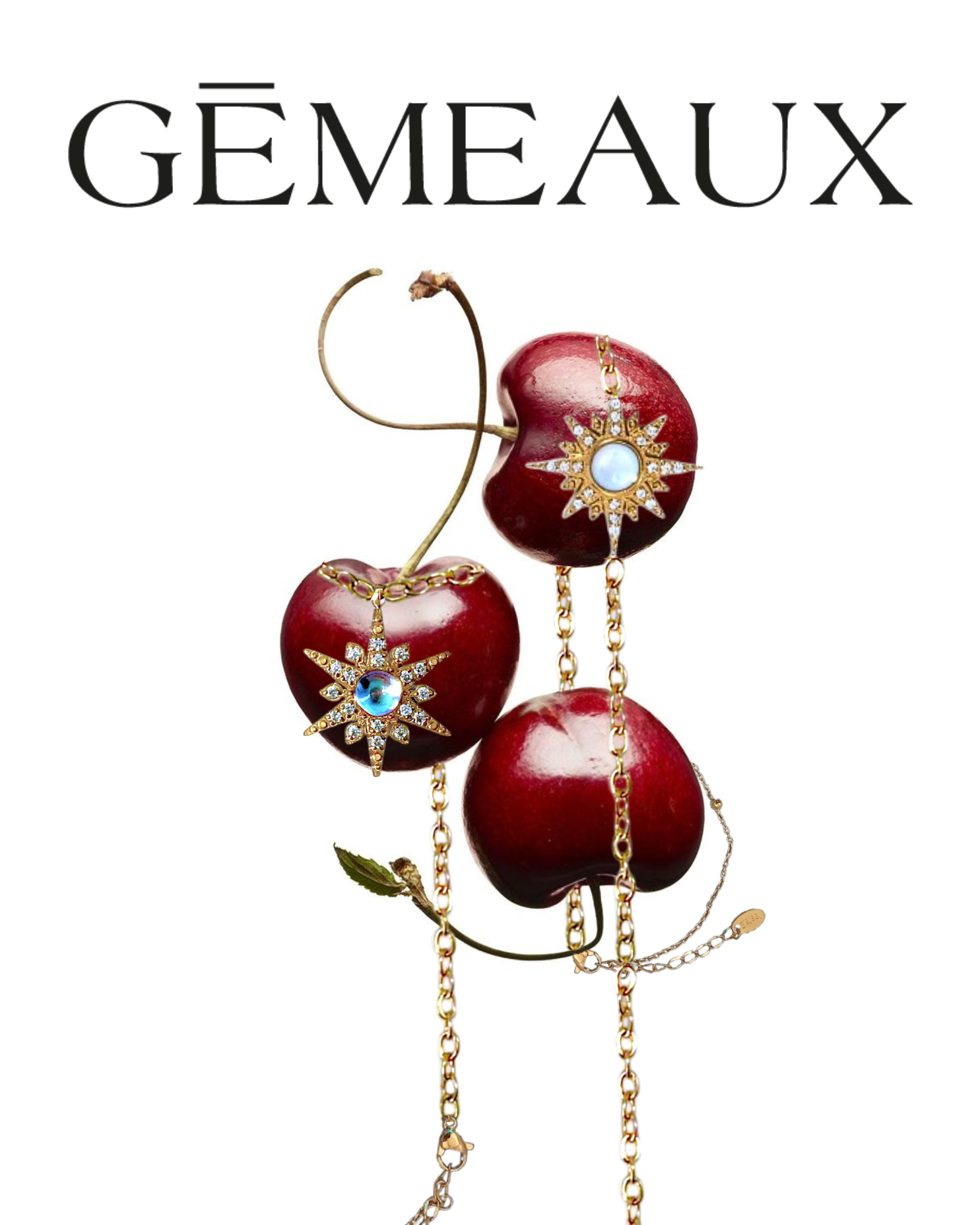 parure bonne étoile collier et gourmette en acier inoxydable 316L bijoux gémeaux Maroc