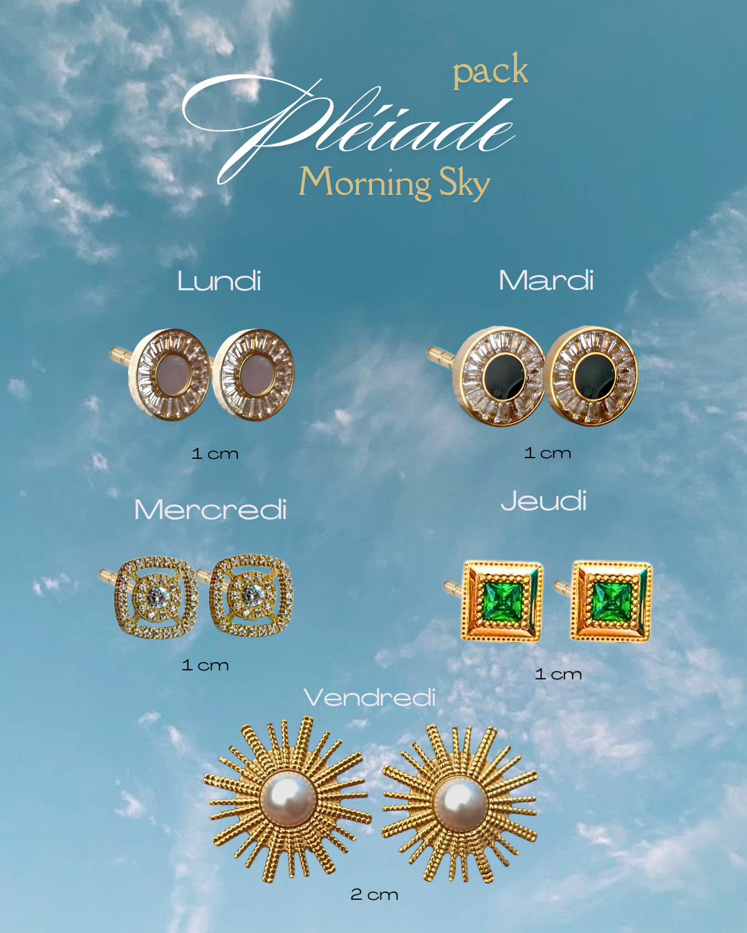 5 paires de boucles d'oreilles tendance femme elegants tendance gemeaux MAroc 