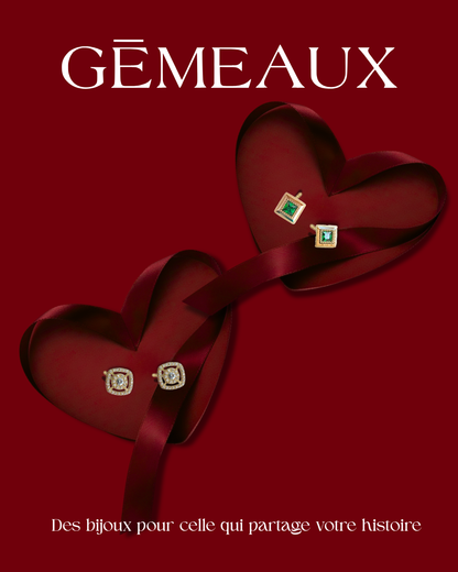 pack boucles doreillesaurore boreale et voie lactee - gemeaux maroc acier inoxydable