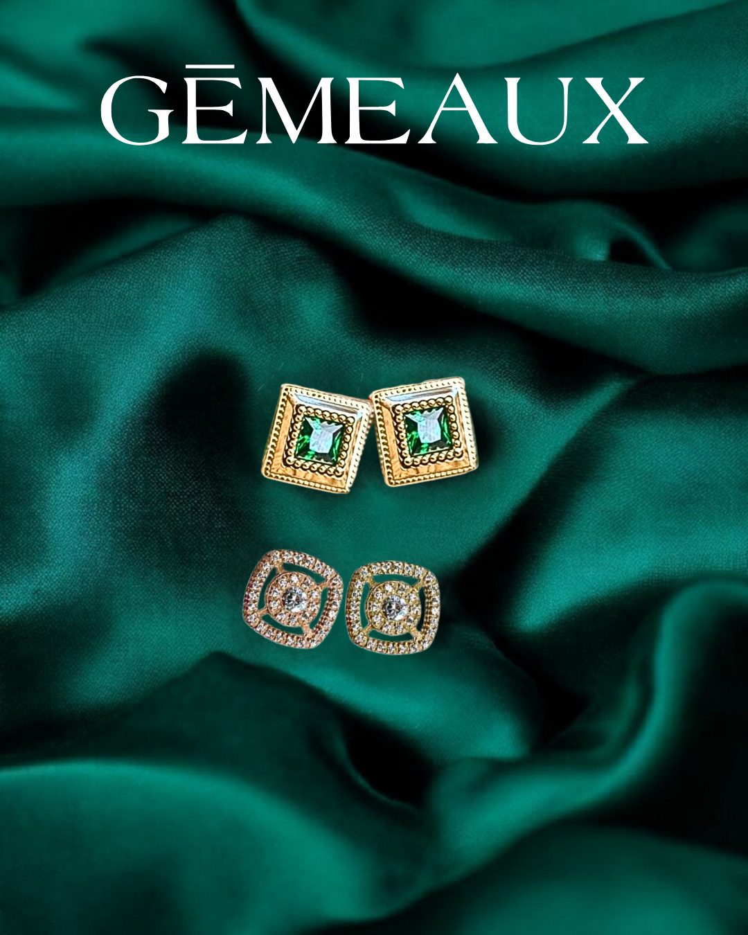 pack boucles doreilles gemeaux maroc acier inoxydable