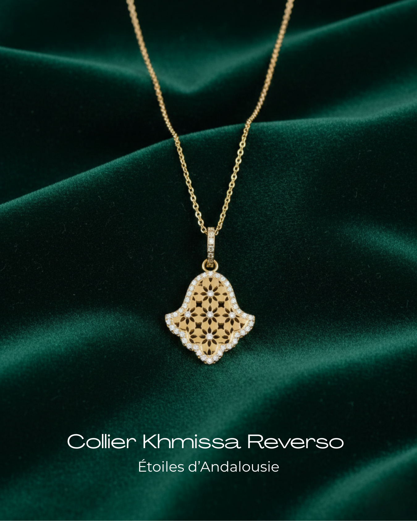 Collier Khmissa Reverso – Étoiles d’Andalousie