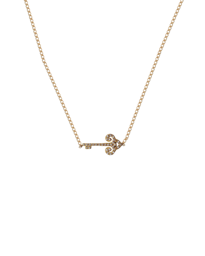 collier en frome de clé serti de zircons - GEMEAUX MAROC